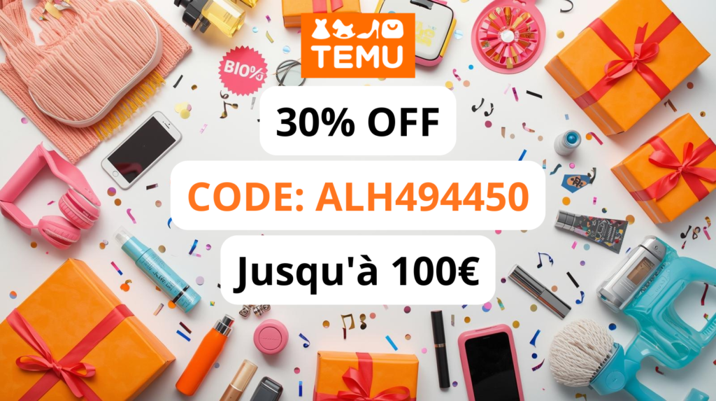Code promo Temu 30% réduction ALH494450